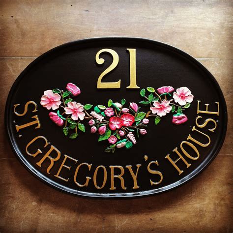 Oval Metal House Sign 